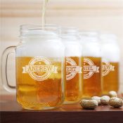 Engraved Groomsmen Mason Jar