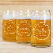 Bridal Party Beer Can Glass