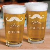 Engraved Groomsmen Beer Glass