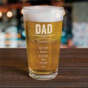 Engraved Dad Beer Glass