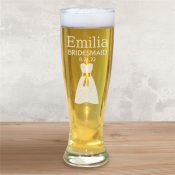 Personalized Wedding Party Pilsner Glass