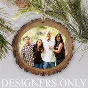 Personalized Photo Wood Round Ornament DESIGNERS ONLY