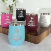 Engraved Family Vacation Stemless Wine Tumbler