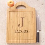 Engraved Initial And Family Name Cutting Board