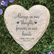 Engraved Always In Our Thoughts Garden Stone