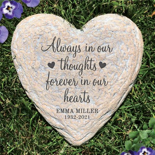 Engraved Always In Our Thoughts Garden Stone