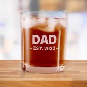 Engraved Dad Est. Rocks Glass
