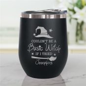 Engraved Basic Witch Stemless Wine Tumbler