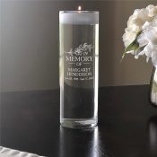 Engraved Flower Laying Candle Vase