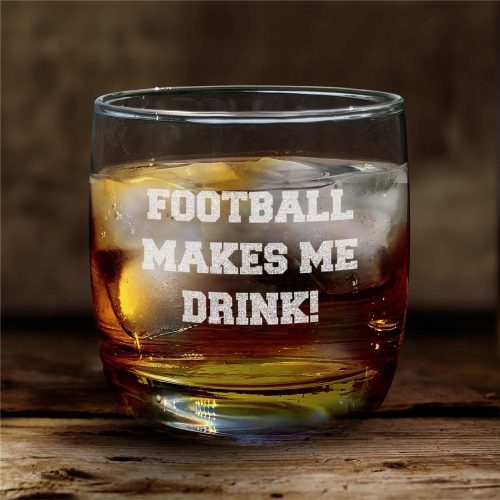 Engraved Any Message Whiskey Rocks Glass