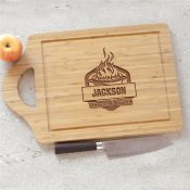 Engraved The Grill Master Cutting Board