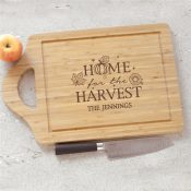 Engraved Home For The Harvest Cutting Board