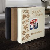 Engraved Snow Flake Border Photo Album