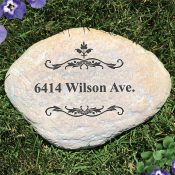 Engraved Filigree Welcome Garden Stone