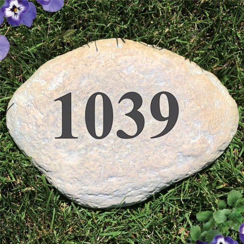 Engraved Address Garden Stone