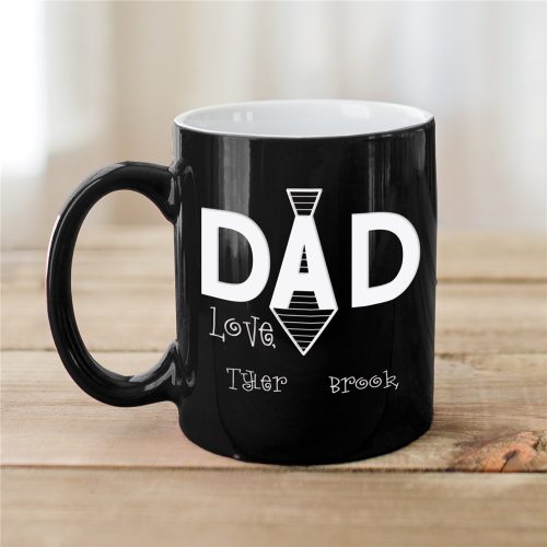 Engraved Dad's Tie Two-Tone Mug