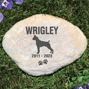 Dog Silhouette Sympathy Garden Stone