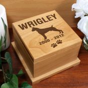 Engraved Dog Breed Pet Memorial Urn