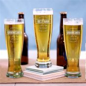 Engraved Groomsmen Pilsner Glass
