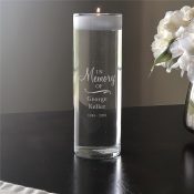 Engraved Memorial Candle Vase