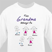 Belongs To Personalized White Sweatshirt