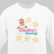 Heavenly Blessings Bear Personalized White Sweatshirt