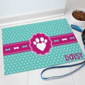 Personalized Heart Print Pet Mat