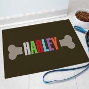 Personalized Dog Bone Pet Mat