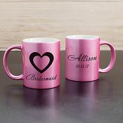 Personalized Bridal Party Metallic Mug