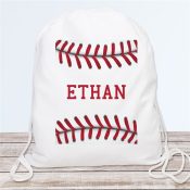 Personalized Baseball Drawstring Bag