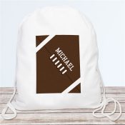 Personalized Football Drawstring Bag