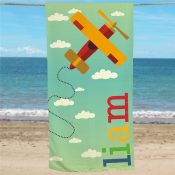 Personalized Airplane Beach Towel