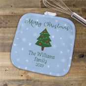 Personalized Family Name Christmas Tree Pot Holder