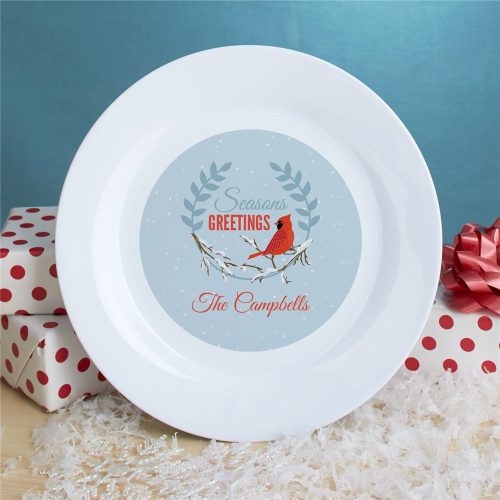 Personalized Seasons Greetings Plate