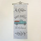 Personalized Happy Harvest Truck Wall Hanging
