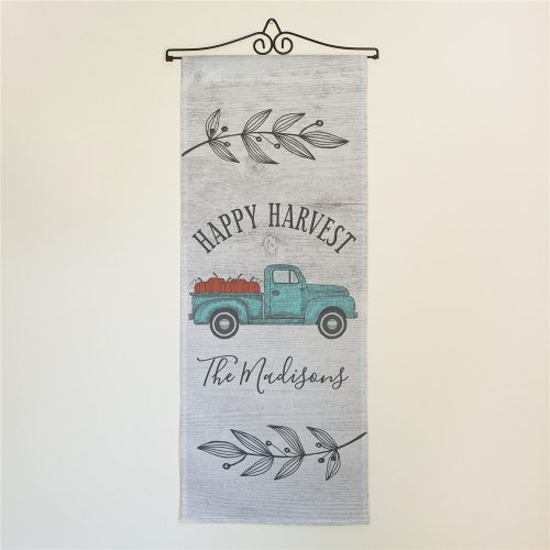 Personalized Happy Harvest Truck Wall Hanging
