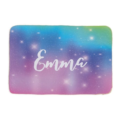 Personalized Rainbow Sherpa Blanket