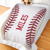Personalized 50x60 Baseball Sherpa Blanket