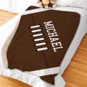 Personalized 50x60 Football Sherpa Blanket