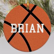 Personalized Basketball Round Ornament