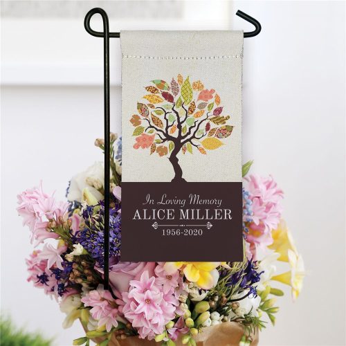 Personalized Memorial Tree Mini Garden Flag