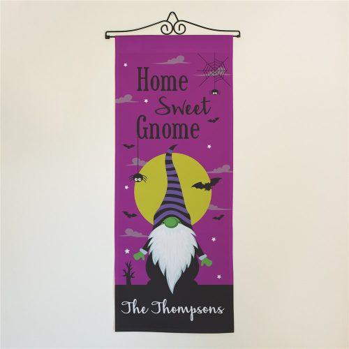 Personalized Home Sweet Gnome Wall Flag