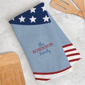 Personalized Patriotic Dish Towel