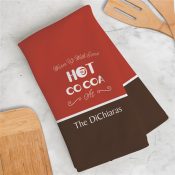 Personalized Hot Cocoa Dish Towel