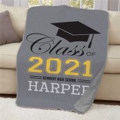 Personalized Class Of Graduation 50x60 Sherpa Throw