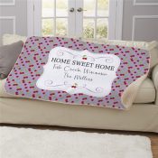 Personalized Cherries Sherpa Blanket