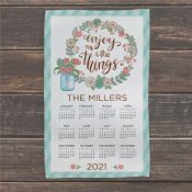 Personalized Enjoy The Little Things Kitchen Dish Towel