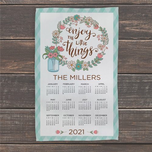 Personalized Enjoy The Little Things Kitchen Dish Towel