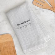 Personalized Happy Everything Dish Towel