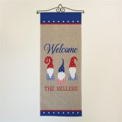 Personalized Patriotic Gnomes Wall Hanging